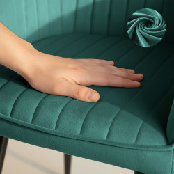 Набор стульев Akord Florence 2pcs (Bottle Green/Black) Thumb