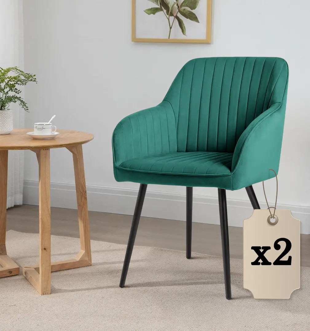 Набор стульев Akord Florence 2pcs (Bottle Green/Black)