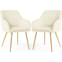 Set scaune Akord Florence 2pcs (Cream/Gold) Thumb