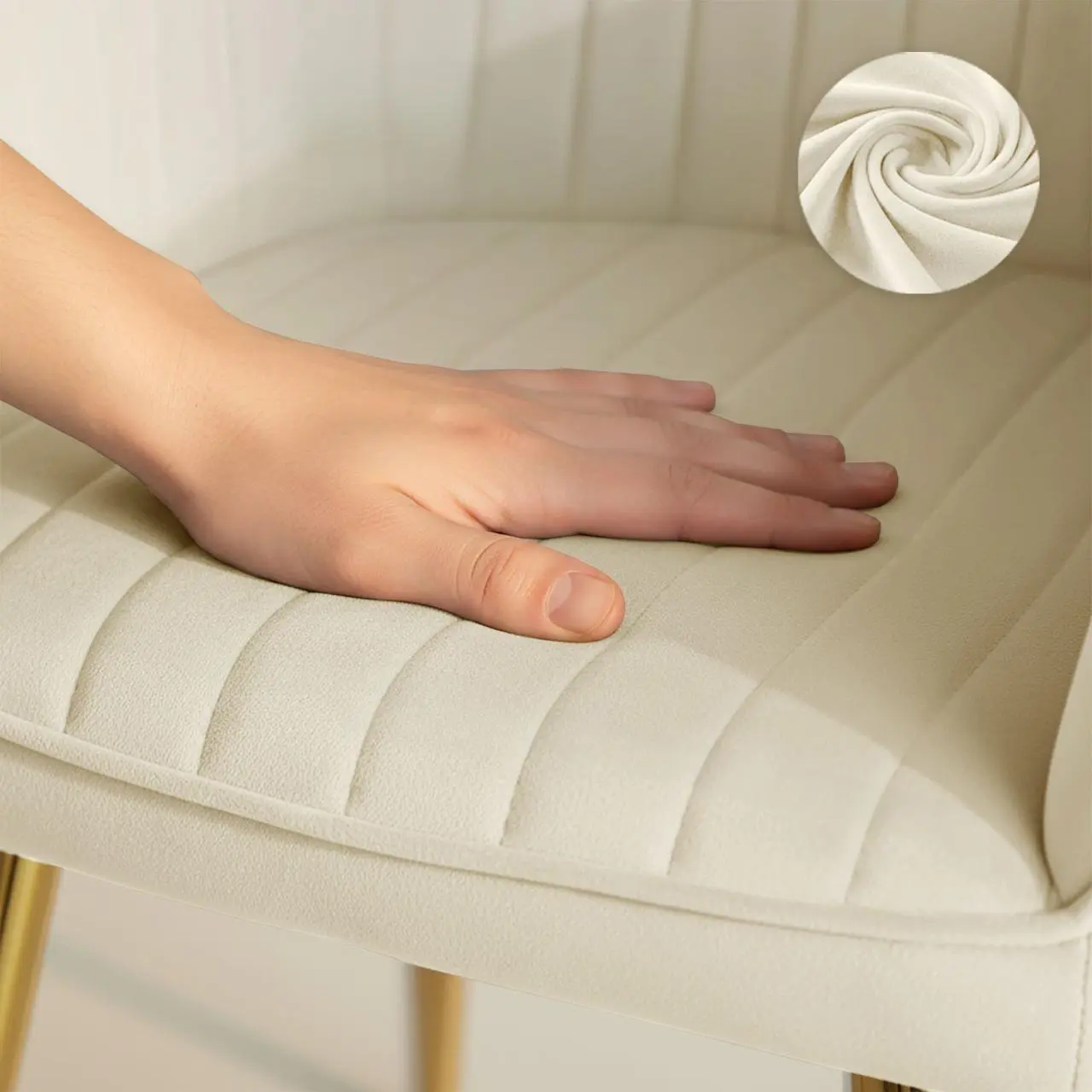 Set scaune Akord Florence 2pcs (Cream/Gold)