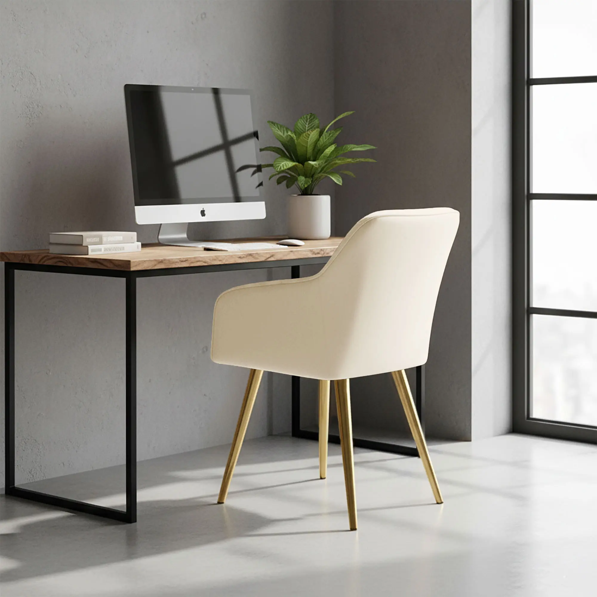 Set scaune Akord Florence 2pcs (Cream/Gold)