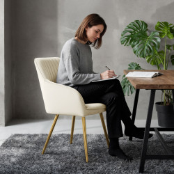 Set scaune Akord Florence 2pcs (Cream/Gold) Thumb