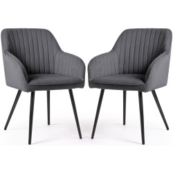 Set scaune Akord Florence 2pcs (Dark Graphite/Black) Thumb