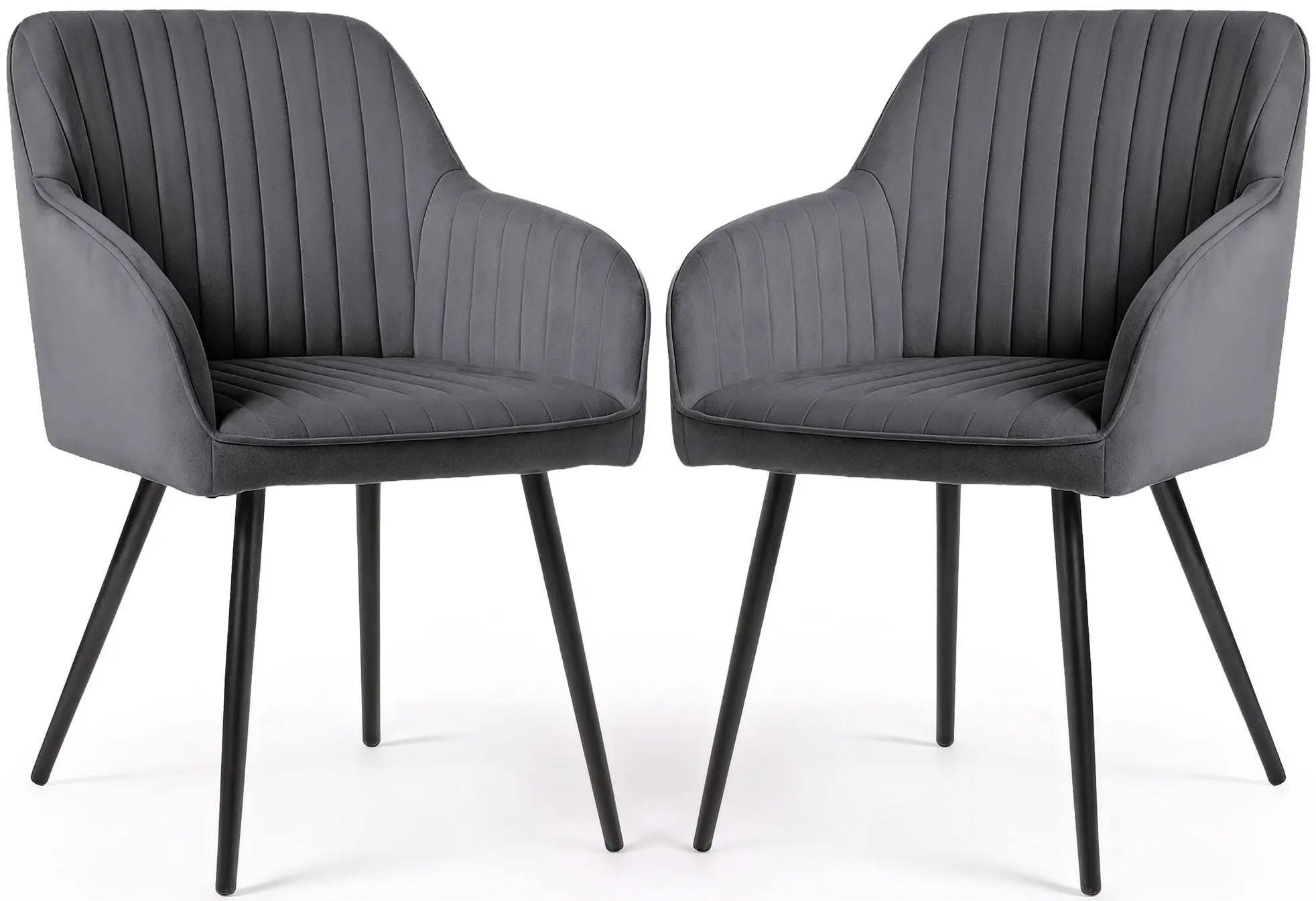 Set scaune Akord Florence 2pcs (Dark Graphite/Black)