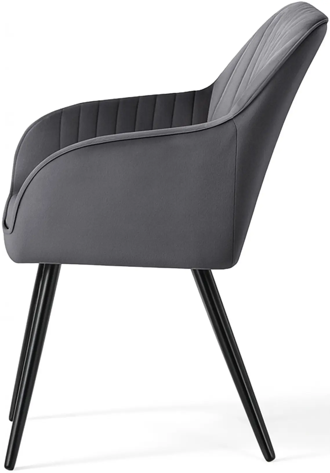 Set scaune Akord Florence 2pcs (Dark Graphite/Black)