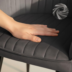 Set scaune Akord Florence 2pcs (Dark Graphite/Black) Thumb