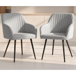 Набор стульев Akord Florence 2pcs (Grey/Black) Thumb