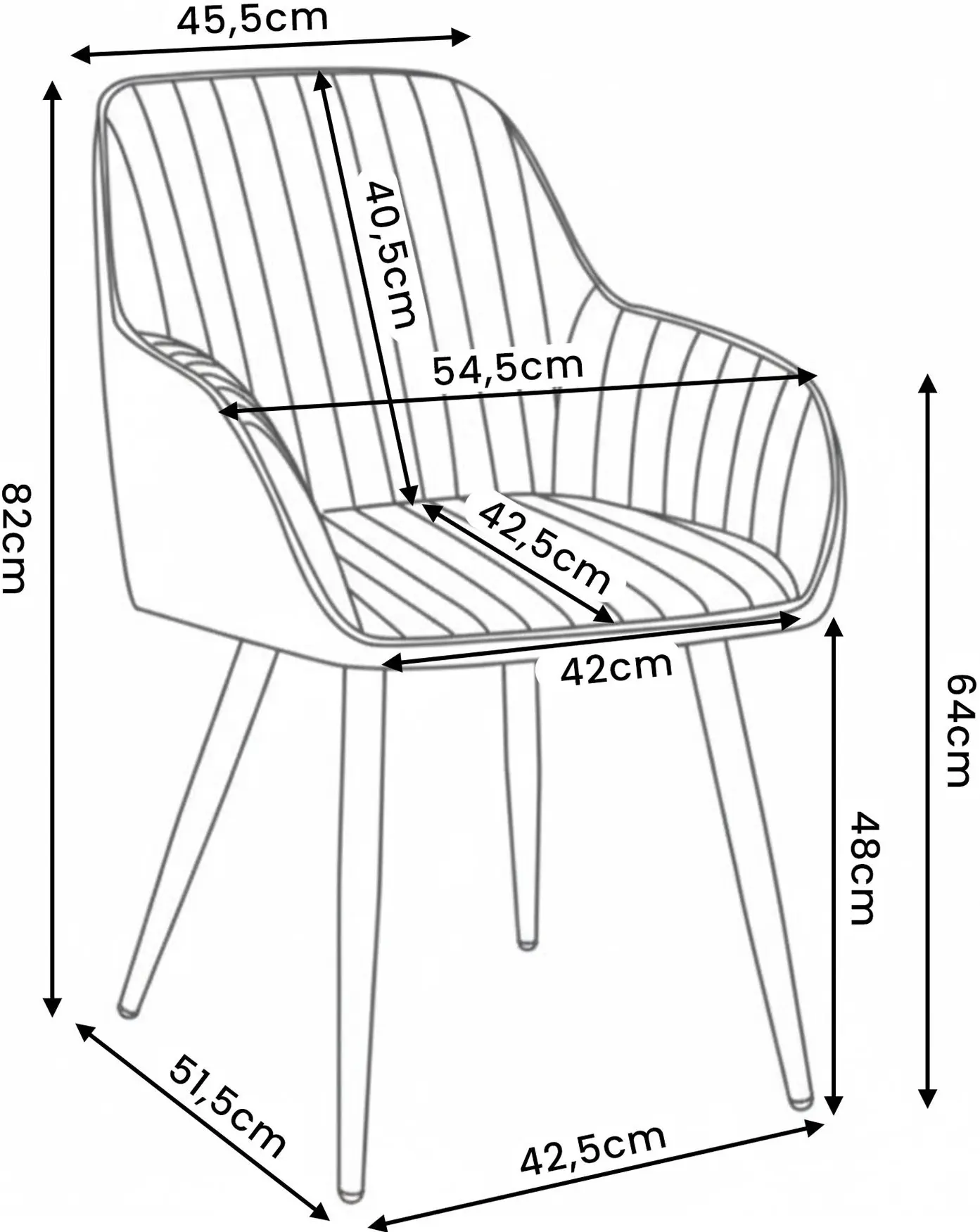 Набор стульев Akord Florence 2pcs (Grey/Black)