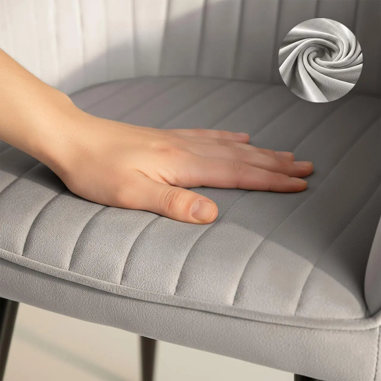 Набор стульев Akord Florence 2pcs (Grey/Black)