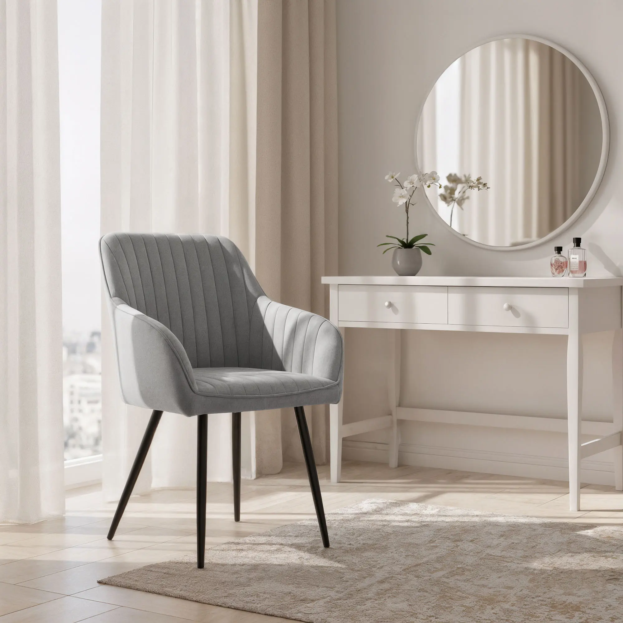 Набор стульев Akord Florence 2pcs (Grey/Black)