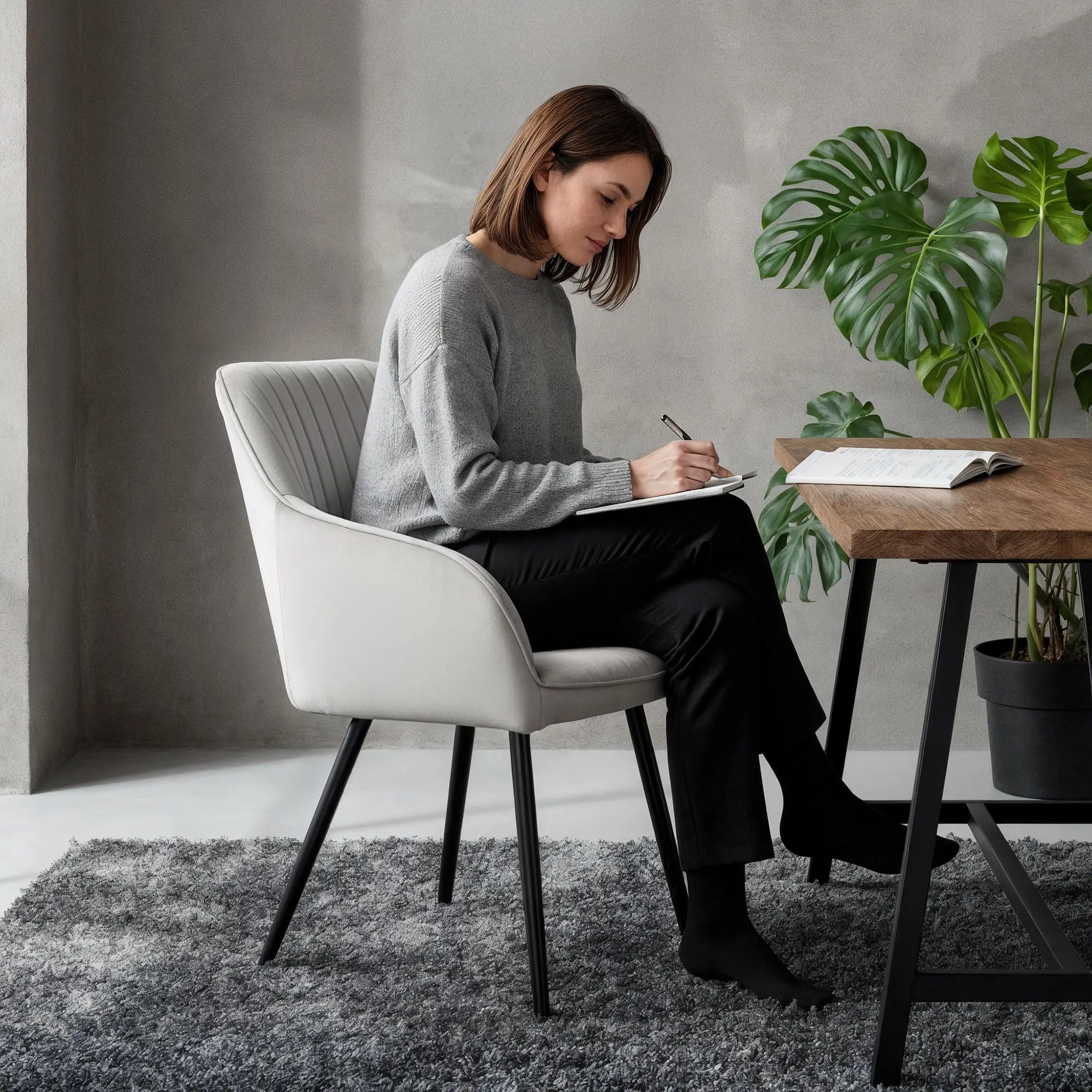 Набор стульев Akord Florence 2pcs (Grey/Black)