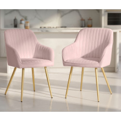Set scaune Akord Florence 2pcs (Powder Pink/Gold) Thumb