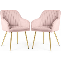 Set scaune Akord Florence 2pcs (Powder Pink/Gold) Thumb