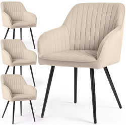 Набор стульев Akord Florence 4pcs (Beige/Black) Thumb