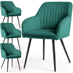 Набор стульев Akord Florence 4pcs (Bottle Green/Black) Thumb