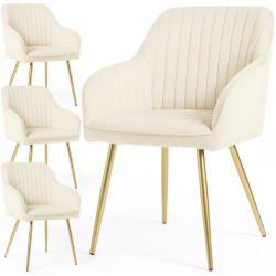 Набор стульев Akord Florence 4pcs (Cream/Gold) Thumb