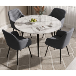 Set scaune Akord Florence 4pcs (Dark Graphite/Black) Thumb