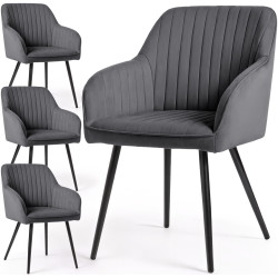 Set scaune Akord Florence 4pcs (Dark Graphite/Black) Thumb