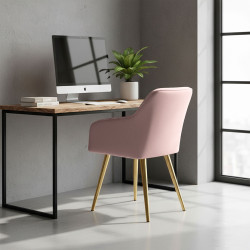 Набор стульев Akord Florence 4pcs (Powder Pink/Gold) Thumb