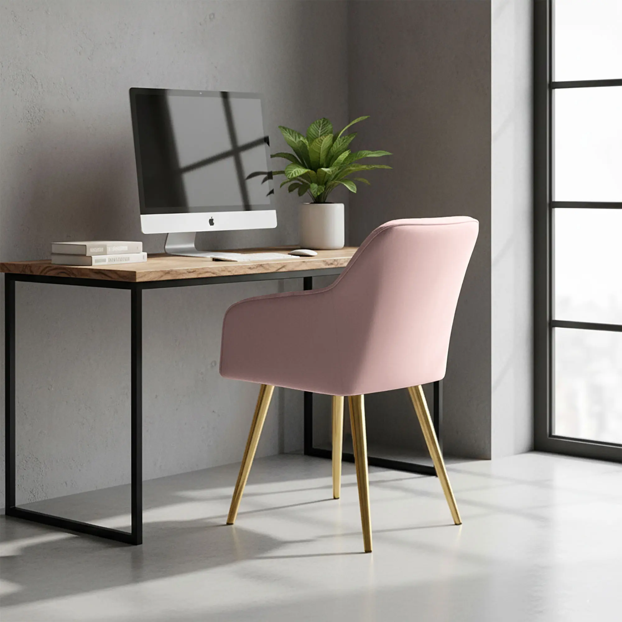 Набор стульев Akord Florence 4pcs (Powder Pink/Gold) - 8