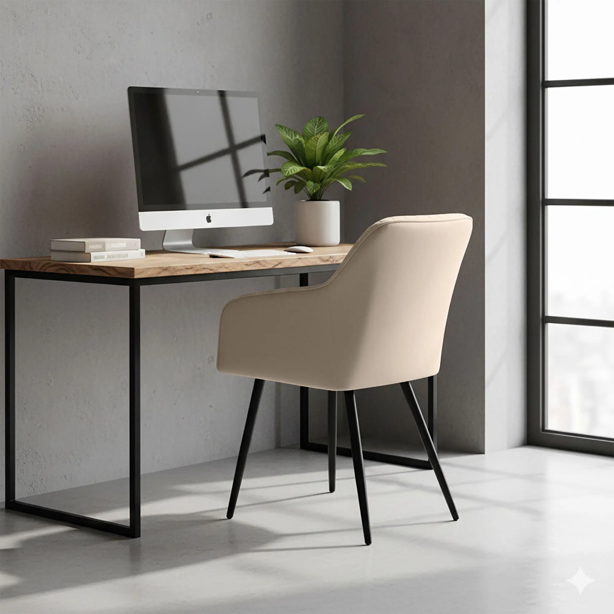 Set scaune Akord Florence 6pcs (Beige/Black)