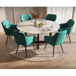 Набор стульев Akord Florence 6pcs (Bottle Green/Black) Thumb