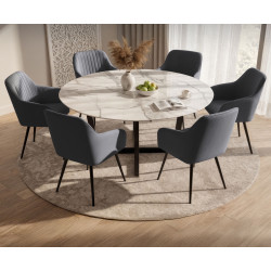 Set scaune Akord Florence 6pcs (Dark Graphite/Black) Thumb