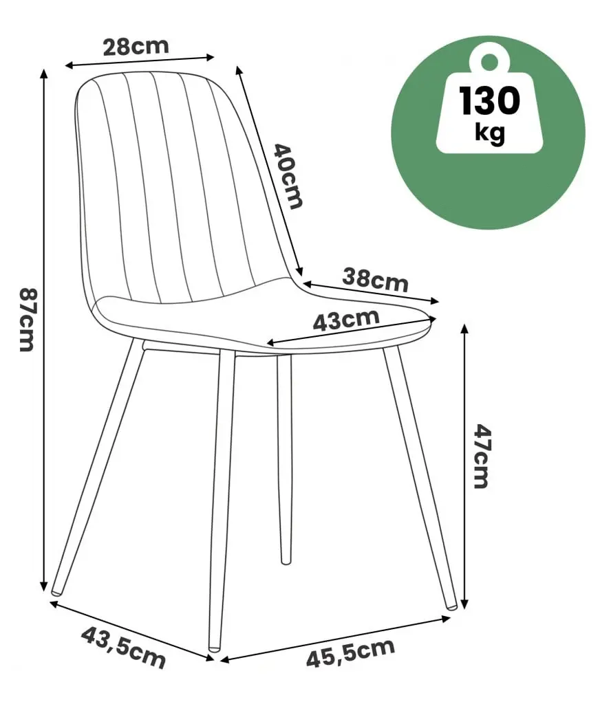 Набор стульев Akord Lumo 2pcs (Bottle Green) - 7