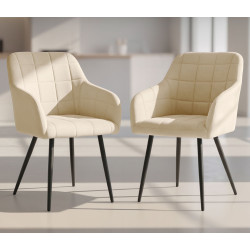 Набор стульев Akord Luxano 2pcs (Beige/Black) Thumb