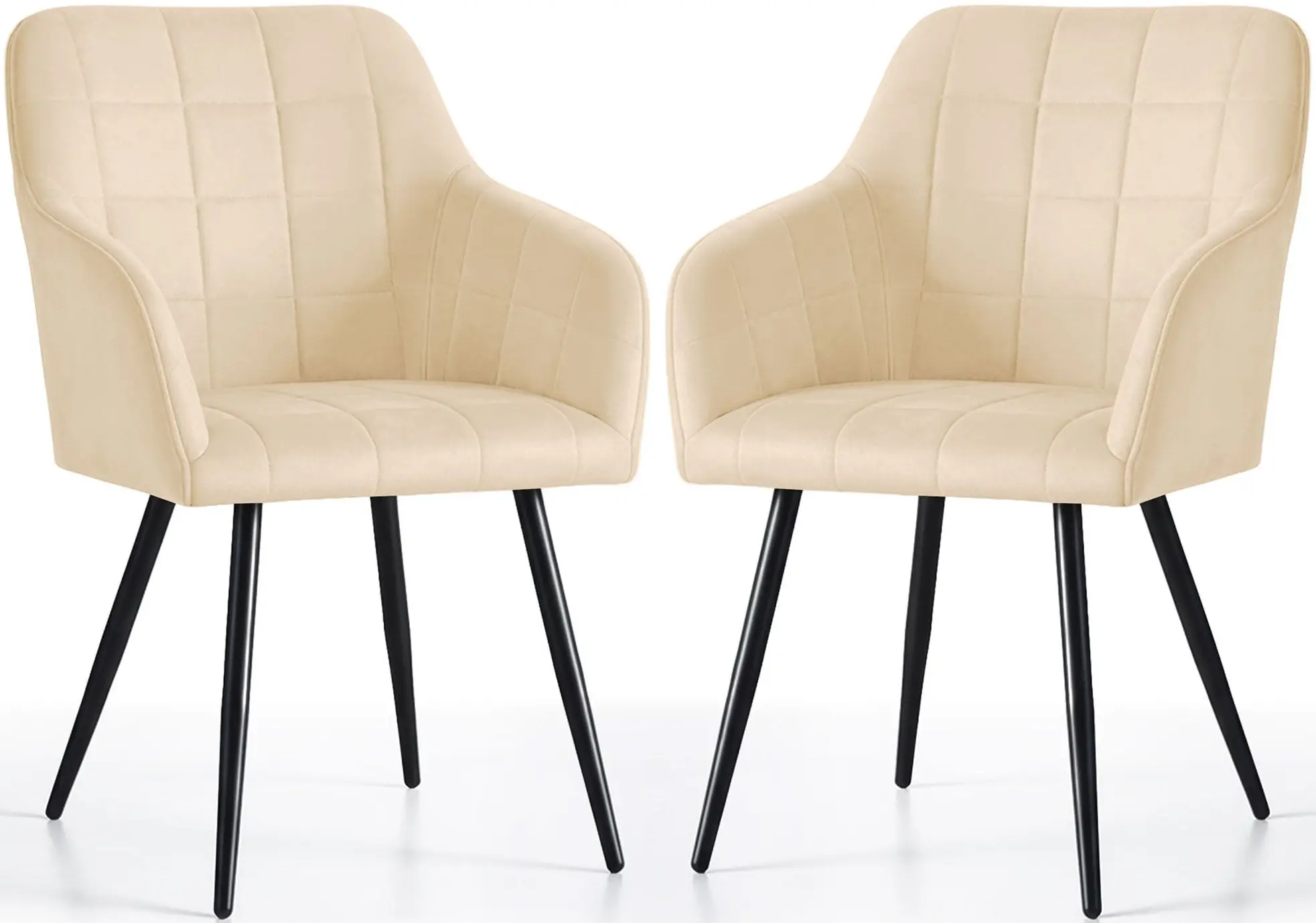 Набор стульев Akord Luxano 2pcs (Beige/Black) - 3