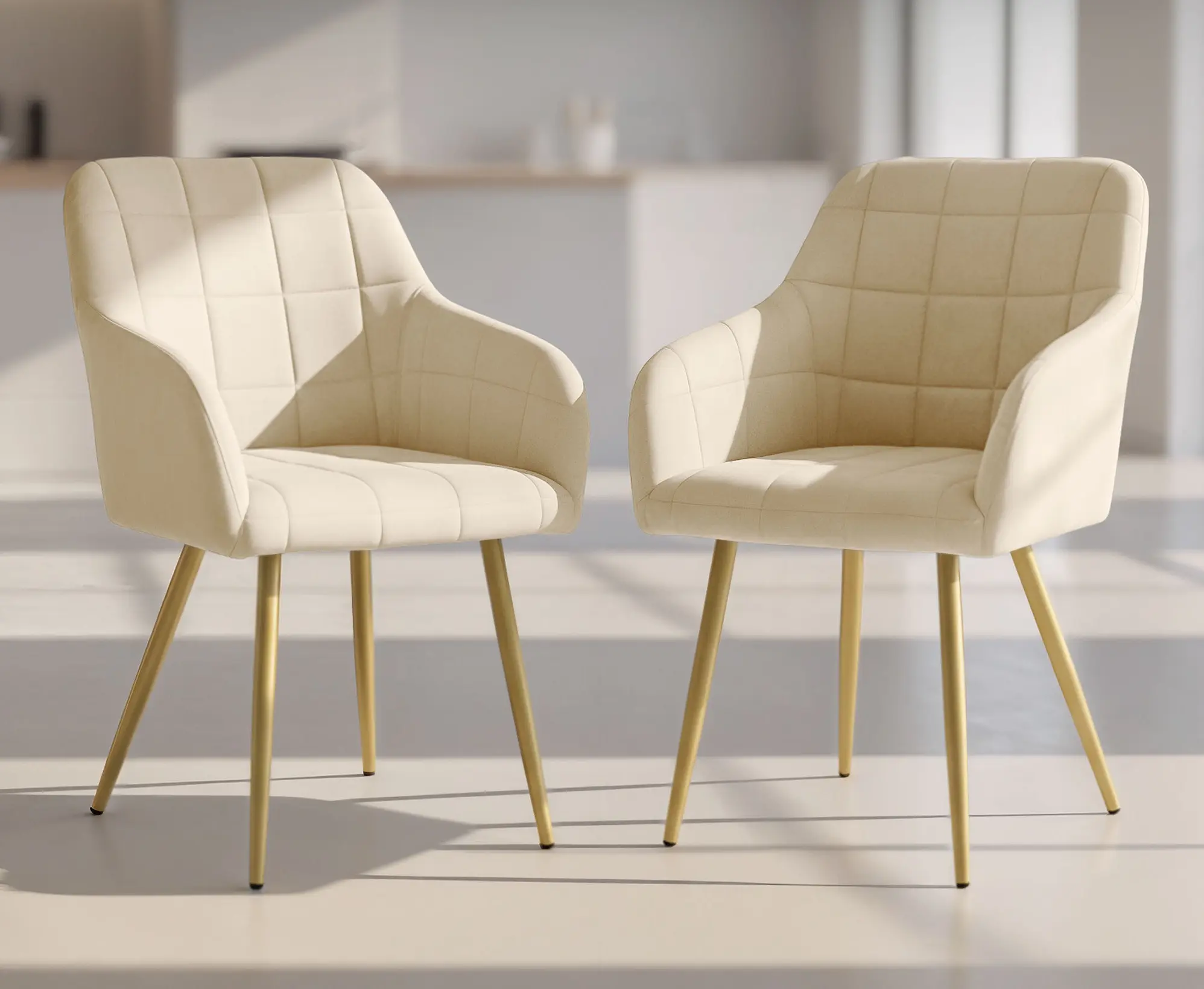 Набор стульев Akord Luxano 2pcs (Beige/Gold) - 2