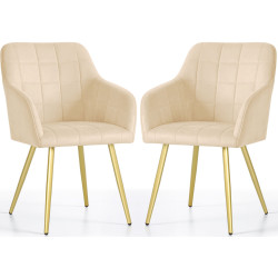 Набор стульев Akord Luxano 2pcs (Beige/Gold) Thumb
