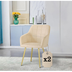 Набор стульев Akord Luxano 2pcs (Beige/Gold)