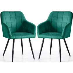 Набор стульев Akord Luxano 2pcs (Bottle Green/Black) Thumb