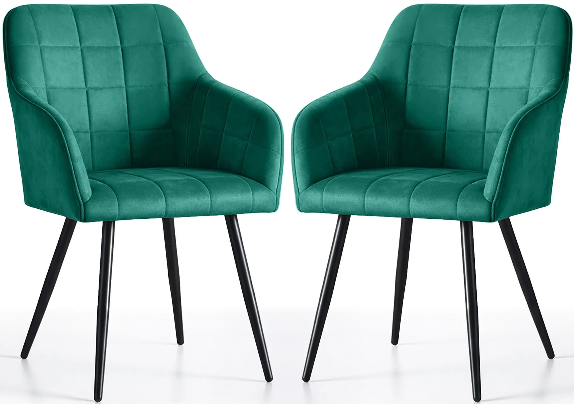 Набор стульев Akord Luxano 2pcs (Bottle Green/Black) - 3