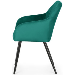 Набор стульев Akord Luxano 2pcs (Bottle Green/Black) Thumb