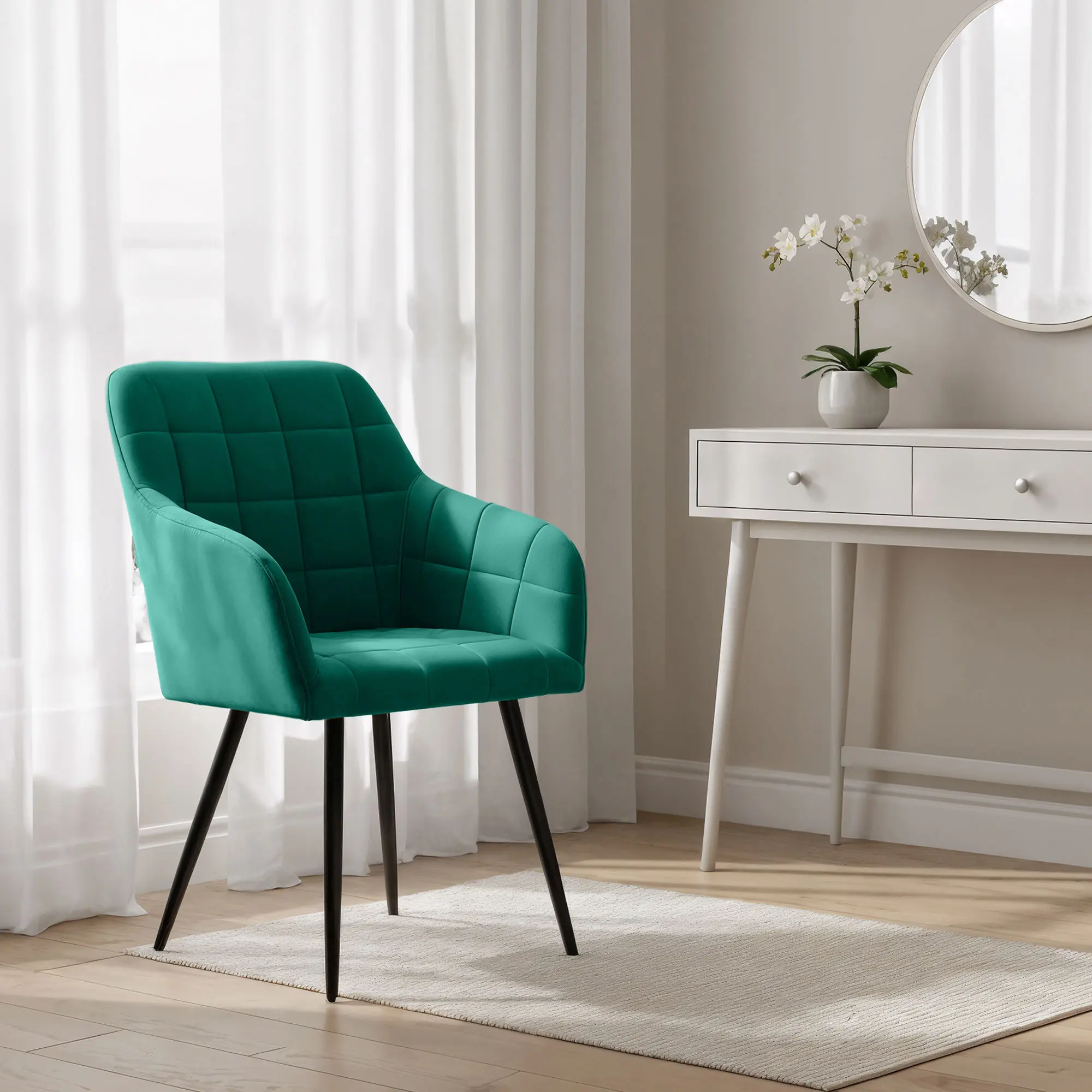 Набор стульев Akord Luxano 2pcs (Bottle Green/Black) - 8