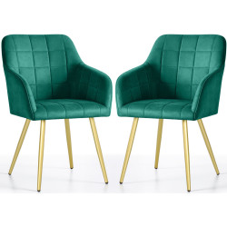 Набор стульев Akord Luxano 2pcs (Bottle Green/Gold) Thumb
