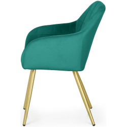 Набор стульев Akord Luxano 2pcs (Bottle Green/Gold) Thumb