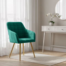 Набор стульев Akord Luxano 2pcs (Bottle Green/Gold) Thumb