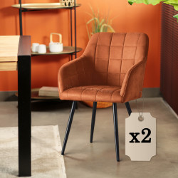 Set scaune Akord Luxano 2pcs (Copper/Black)