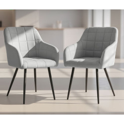 Набор стульев Akord Luxano 2pcs (Grey/Black) Thumb