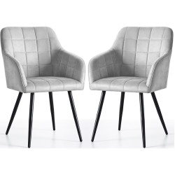 Набор стульев Akord Luxano 2pcs (Grey/Black) Thumb