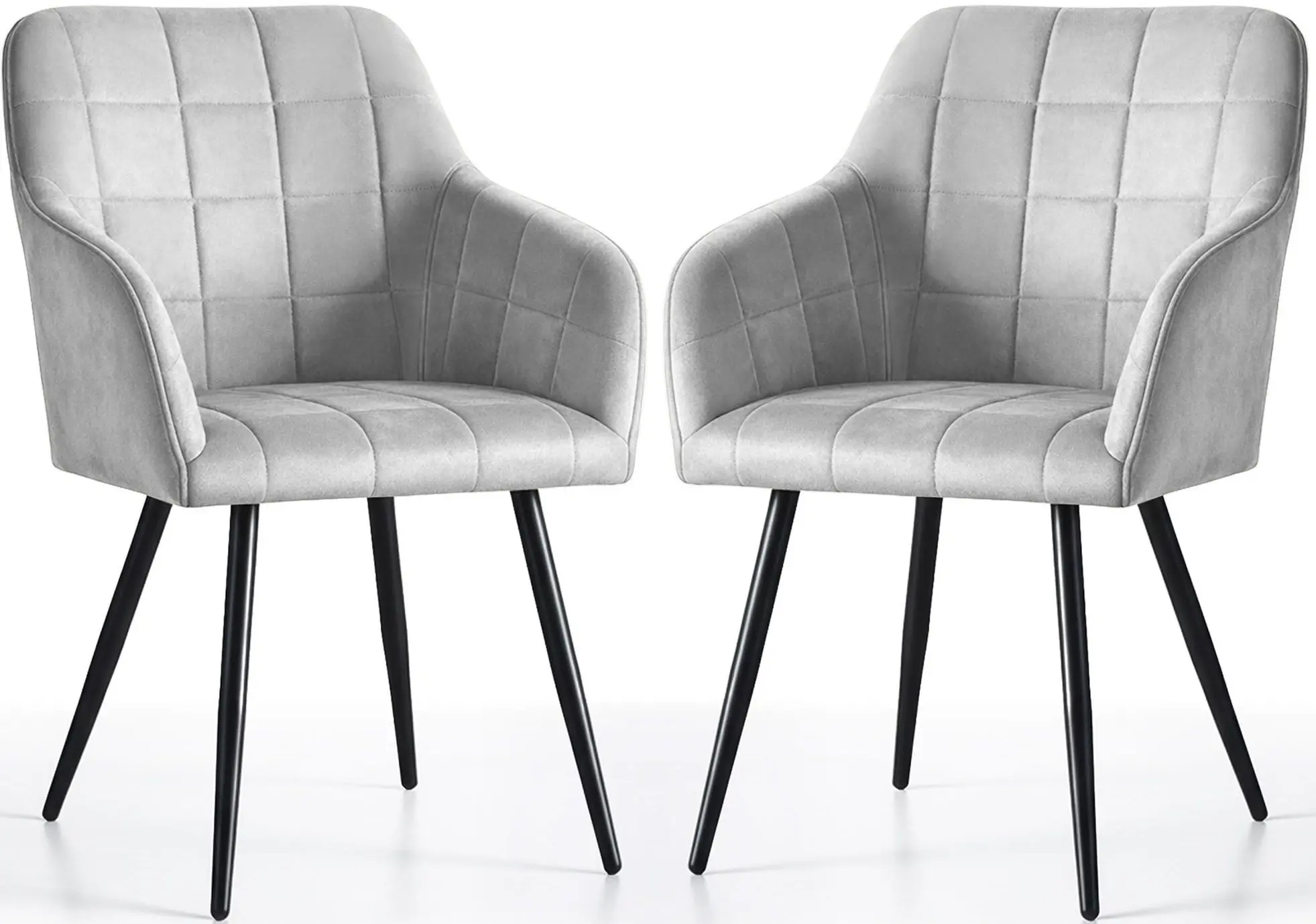 Набор стульев Akord Luxano 2pcs (Grey/Black) - 3