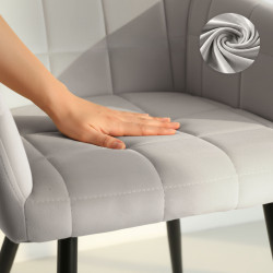 Набор стульев Akord Luxano 2pcs (Grey/Black) Thumb