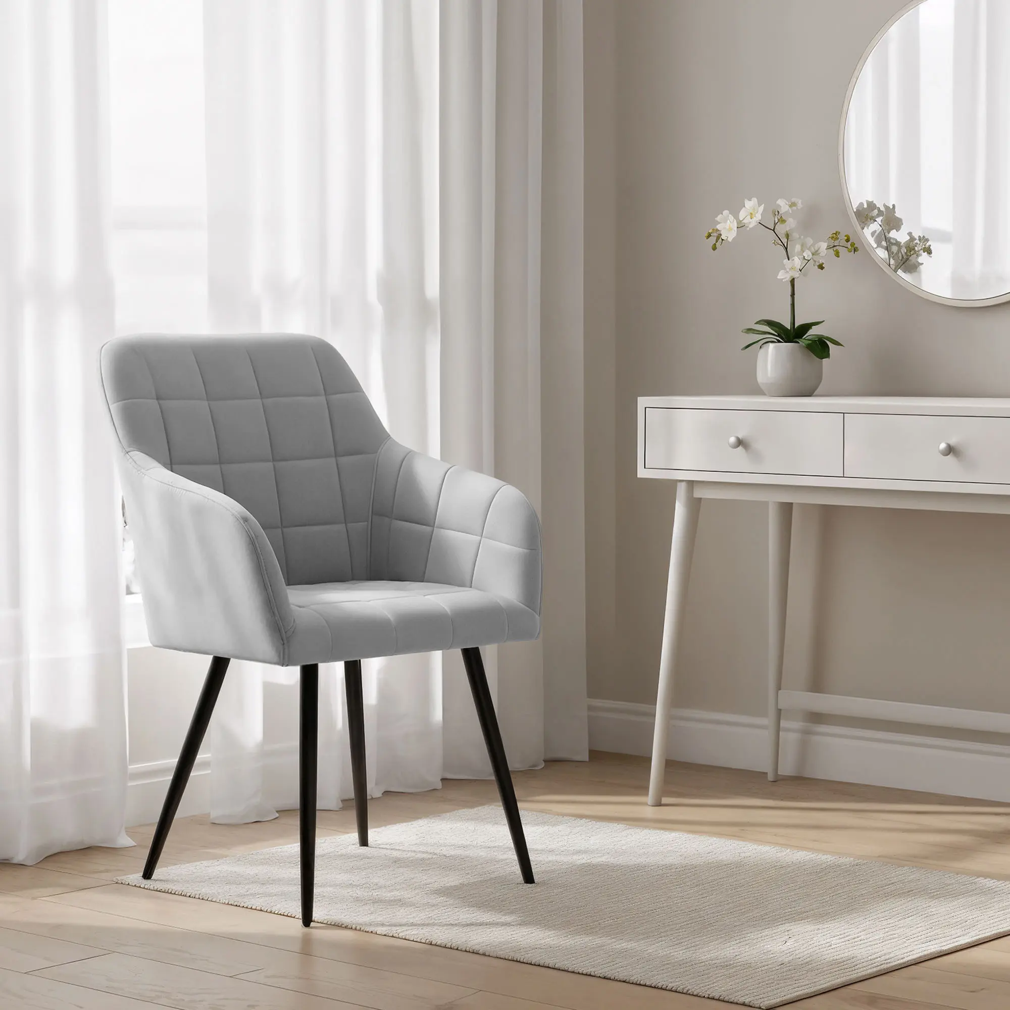 Набор стульев Akord Luxano 2pcs (Grey/Black) - 8