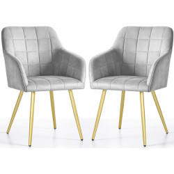 Набор стульев Akord Luxano 2pcs (Grey/Gold) Thumb