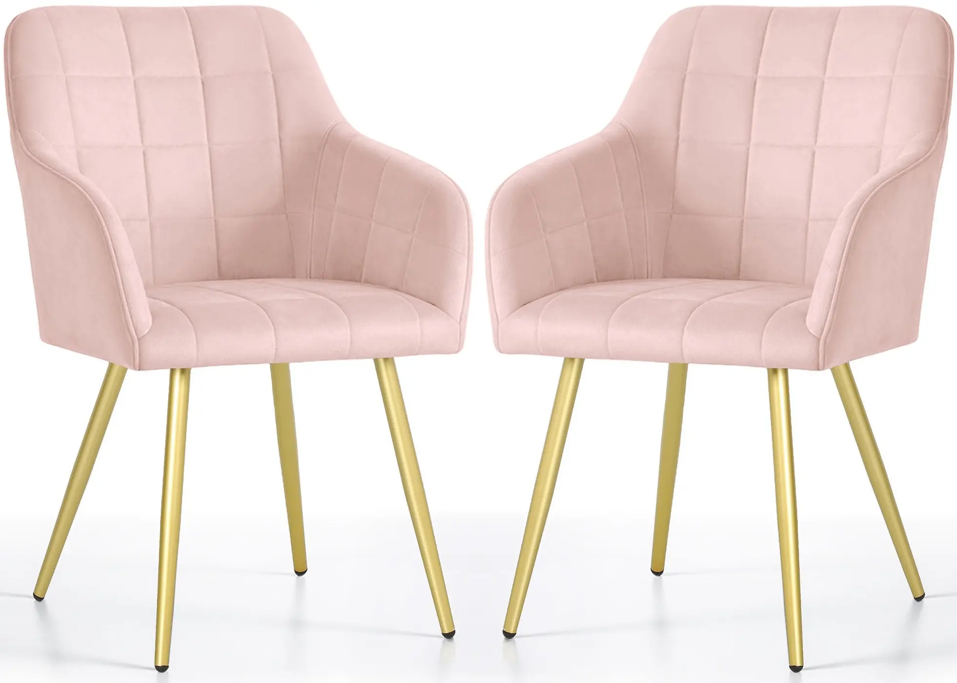 Набор стульев Akord Luxano 2pcs (Powder Pink/Gold) - 3