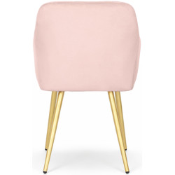 Набор стульев Akord Luxano 2pcs (Powder Pink/Gold) Thumb