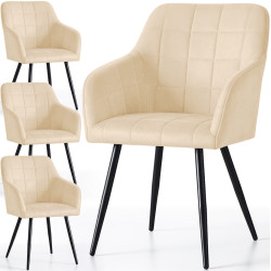 Набор стульев Akord Luxano 4pcs (Beige/Black) Thumb